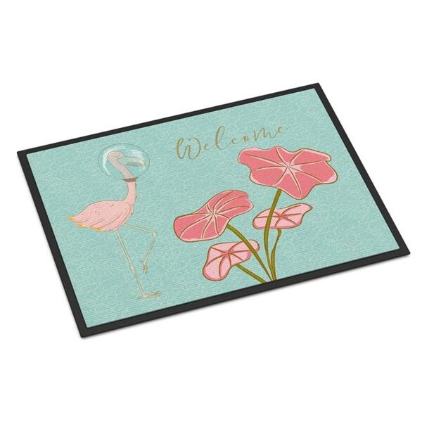 Carolines Treasures Carolines Treasures BB8532MAT Flamingo Welcome Indoor or Outdoor Mat - 18 x 27 in. BB8532MAT - main